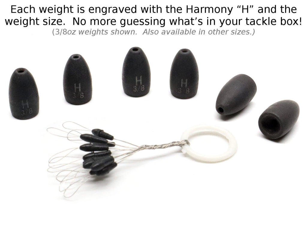 Tungsten Flipping Weights w/ Weight Pegs [Select Size, Qty]