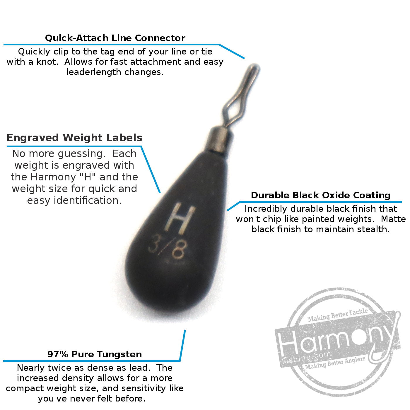 Tungsten Teardrop Dropshot/Powershot Weights