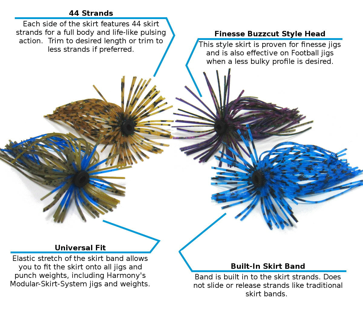 Modular Skirts (Finesse Buzzcut Style, 8 Pack)