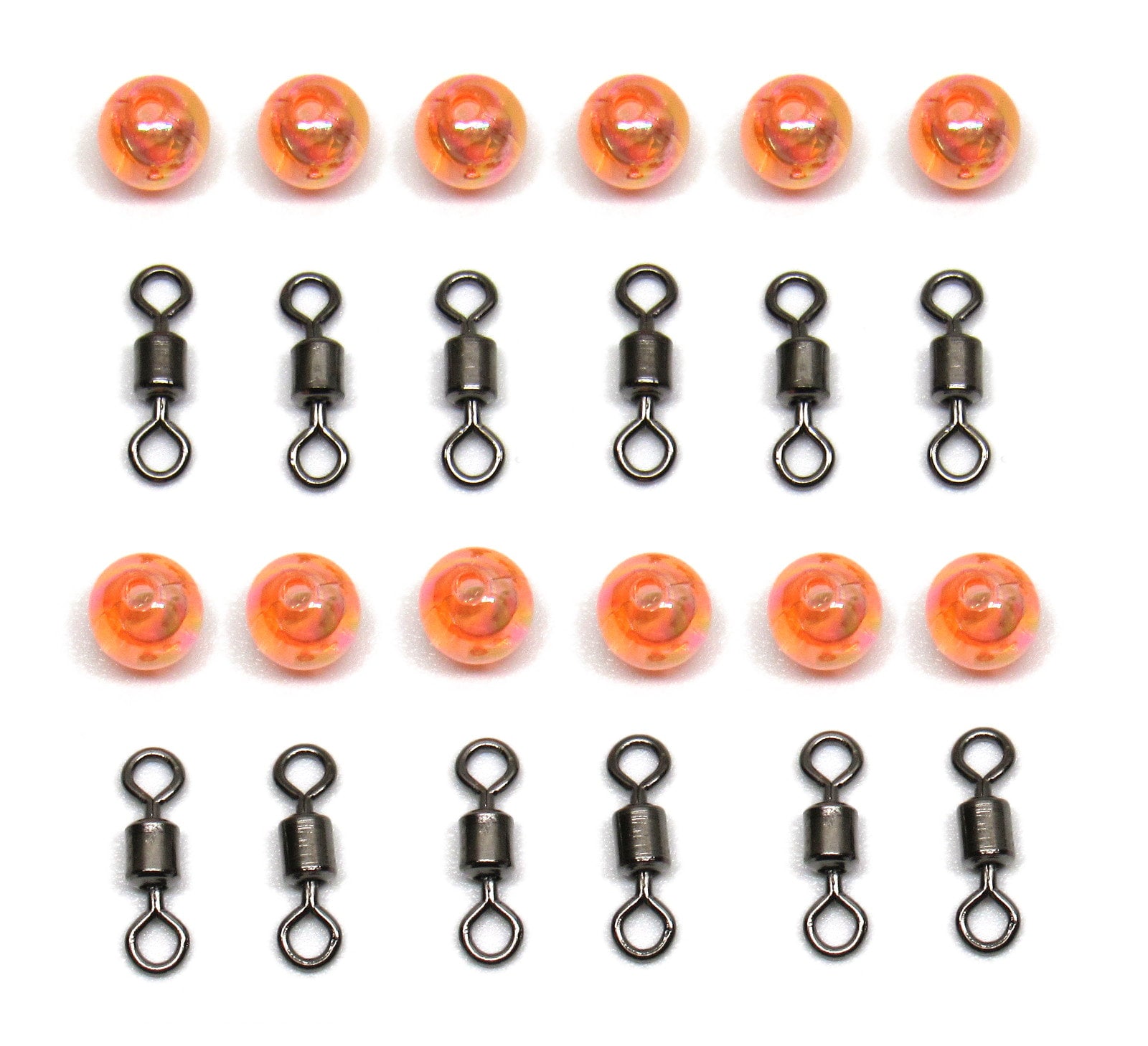 Carolina Swivel Kit (12 Pack) - 12 Swivels & 12 Beads for Carolina Rigging