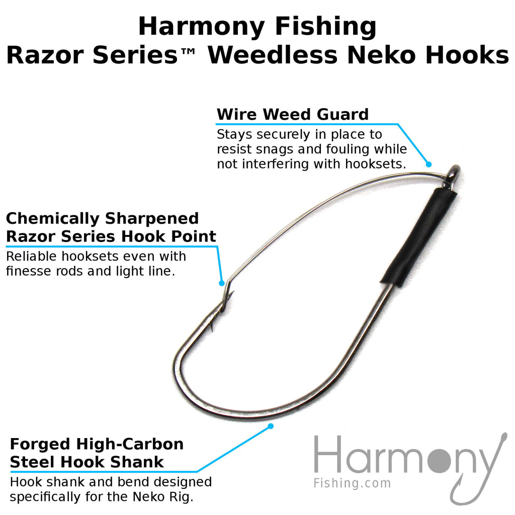 Razor Series Weedless Neko Hooks (10 Pack)