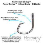Razor Series Inline Circle HD Hooks (Non-Offset)