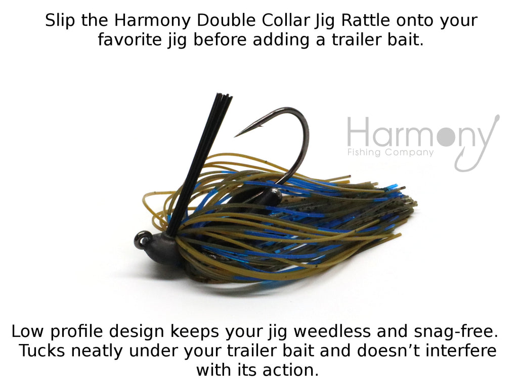 Double Collar Slip-On Jig Rattles (10 Pack)