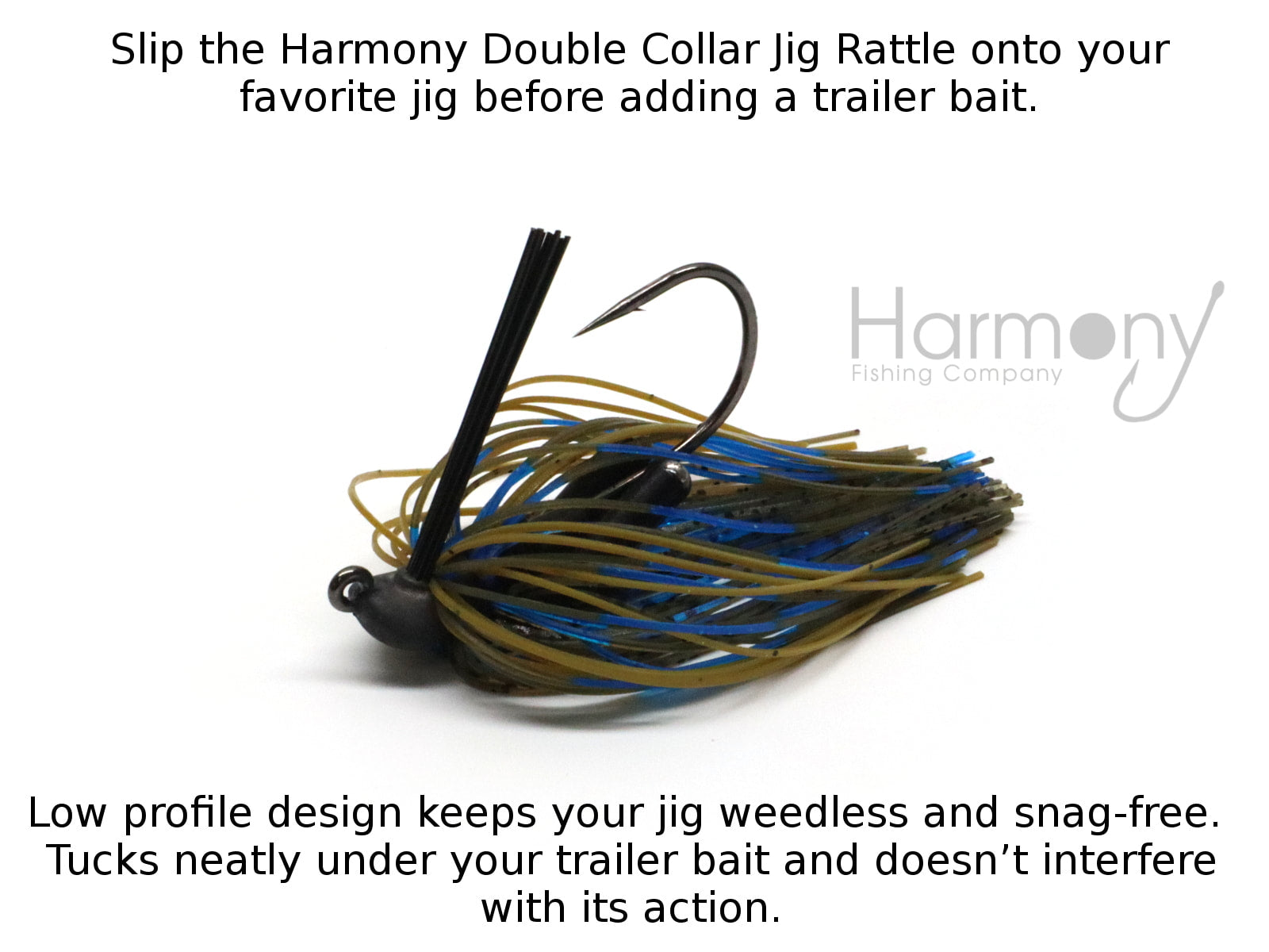 Double Collar Slip-On Jig Rattles (10 Pack)