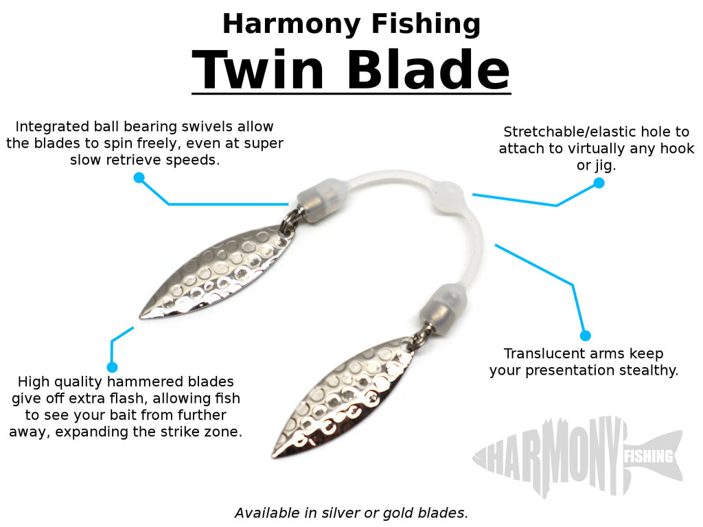 Twin Blade Slip-On Spinner Blades (6 Pack)