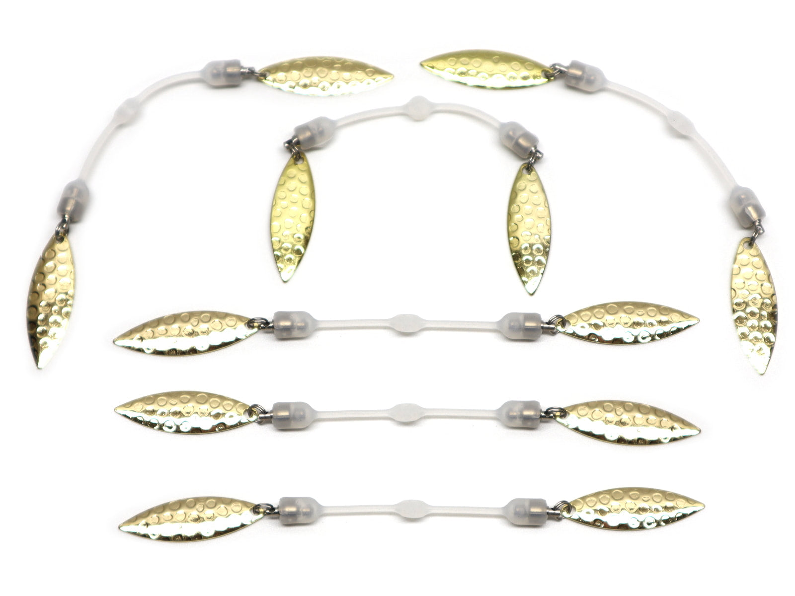 blades fishing lures Harmony Fishing – Twin Blade Slip-On Spinner Blades for Fishing Lures/jigs (6 Pack)