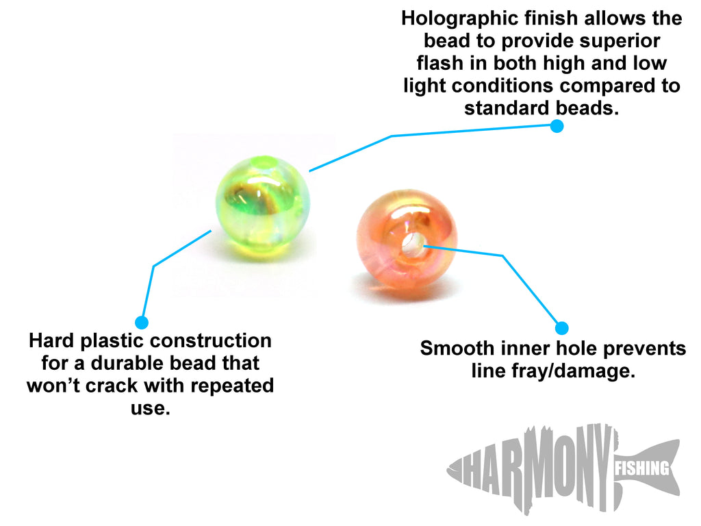 Holographic Beads (50 Pack, Select Color)