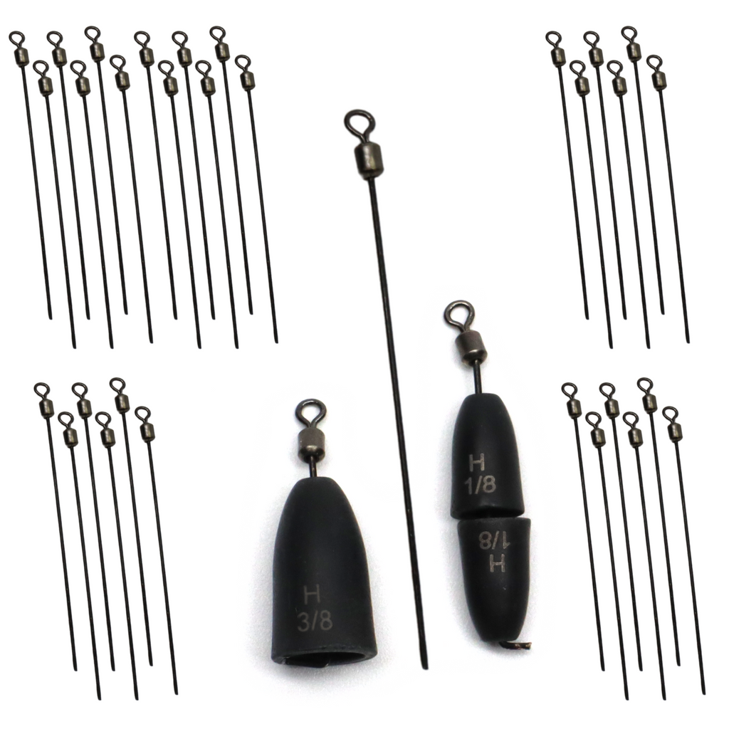 Harmony Fishing – Free Rig Wires – Turn any fishing weight into a Free Rig (30 Pack) – Harmony Fishing Company