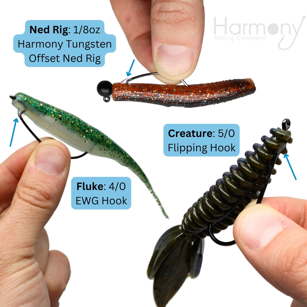 Harmony Fishing – Flex Keepers (50 Pack) – Adjustable Bait Keepers for Bass Fishing Hooks – Harmony Fishing Company