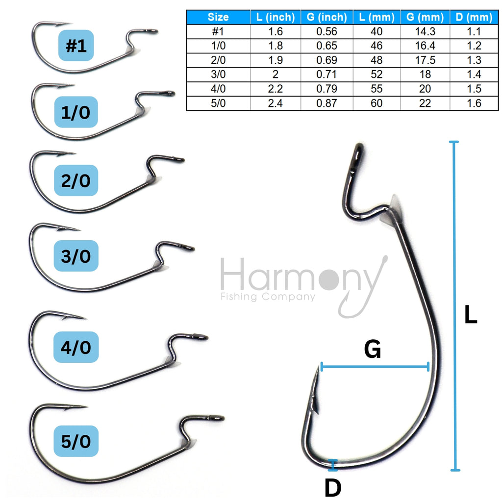 Razor Series EWG Offset Hooks with Flex Keepers (10 Pack)