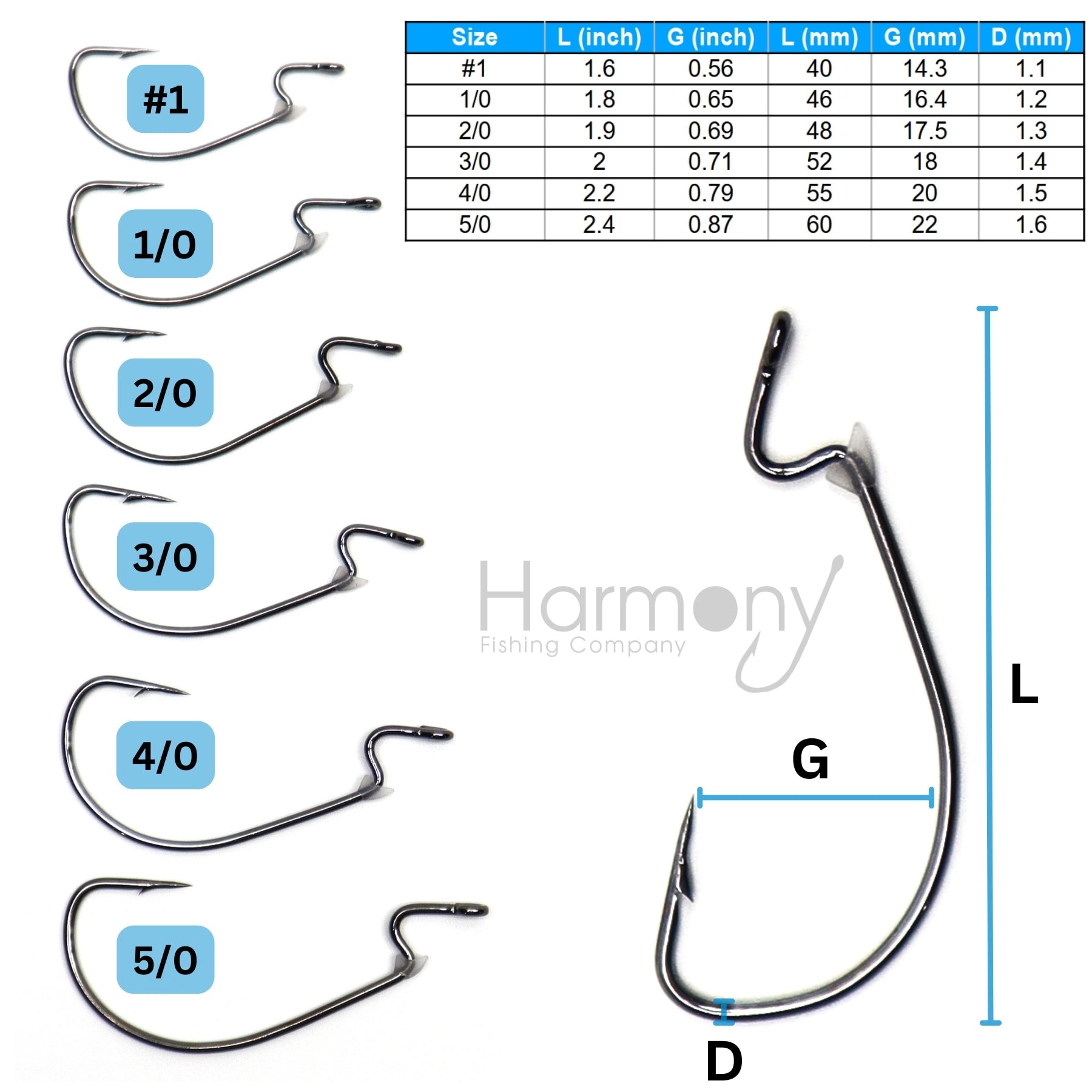 Razor Series EWG Offset Hooks with Flex Keepers (10 Pack)