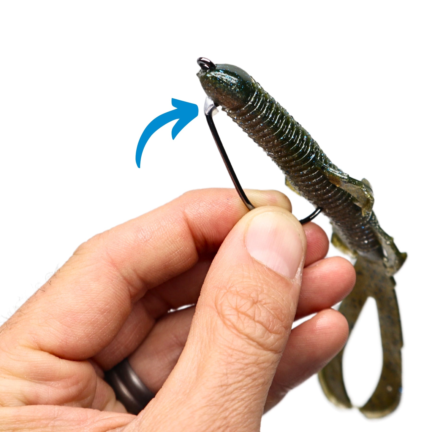 Razor Series EWG Offset Hooks with Flex Keepers (10 Pack)