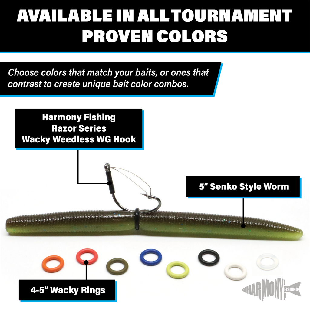 Wacky Rings - O-Rings for Wacky Rigging Senkos/Worms/Soft Stickbaits ...